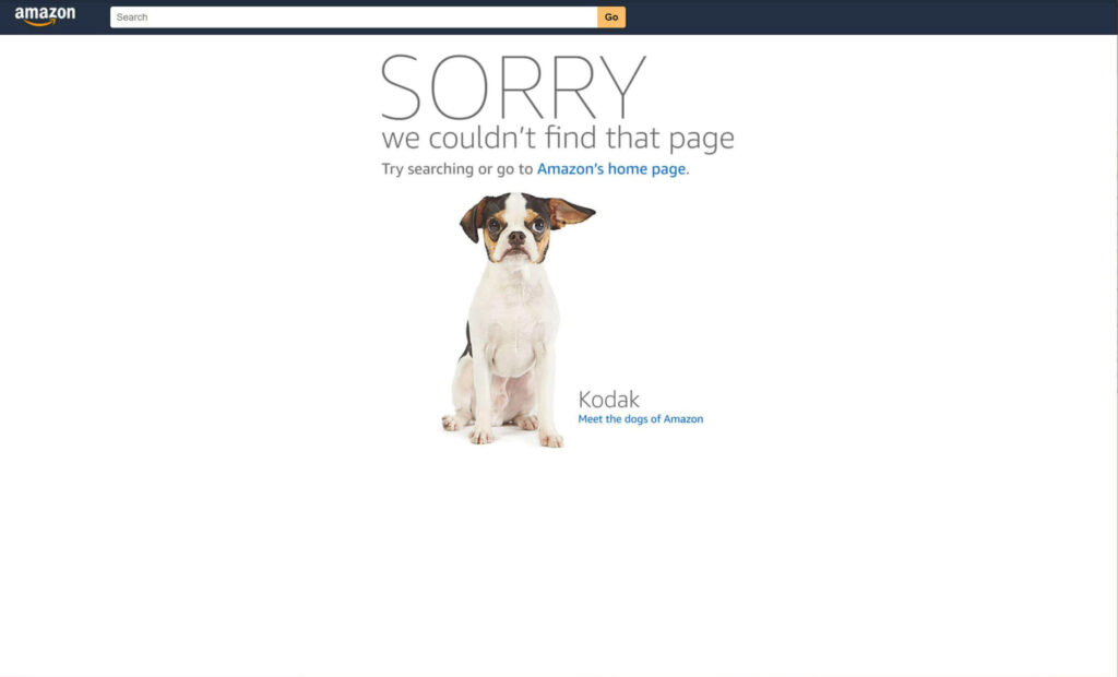 Amazon's 404 Pages of Dogs - Kodak
