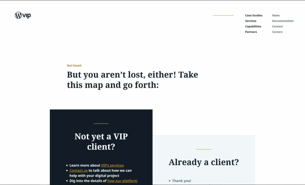 WordPress VIP 404 Page